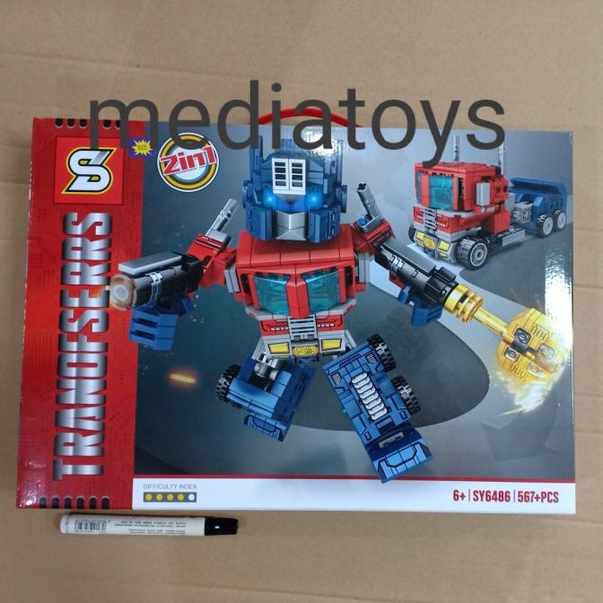 mainan lego transformers optimus prime 2 in 1