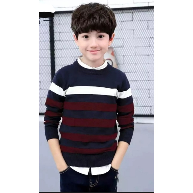 SWEATER RAJUT TRIBAL ANAK stripline