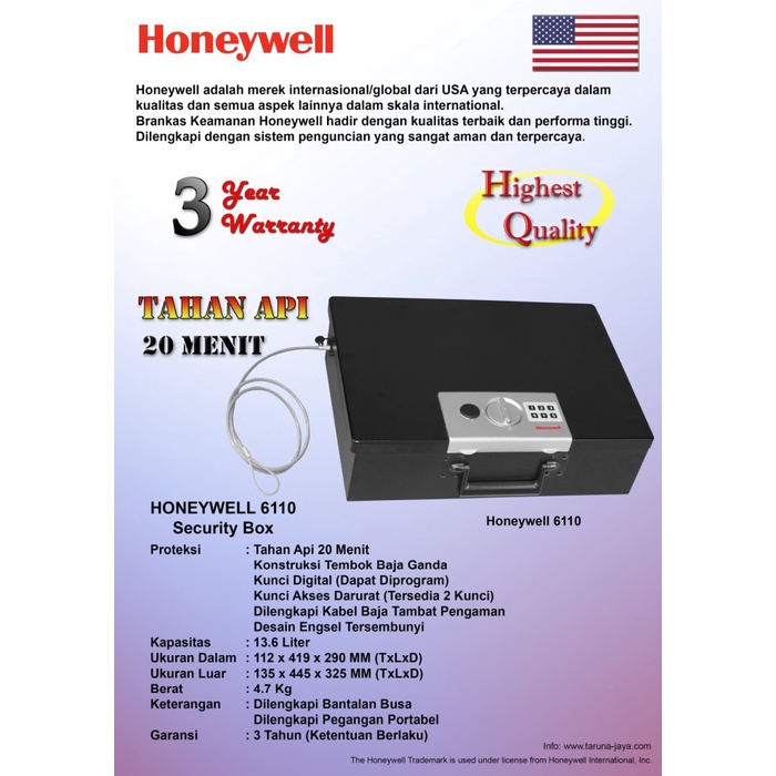 BRANKAS | HONEYWELL 6110 | ORIGINAL | GARANSI RESMI