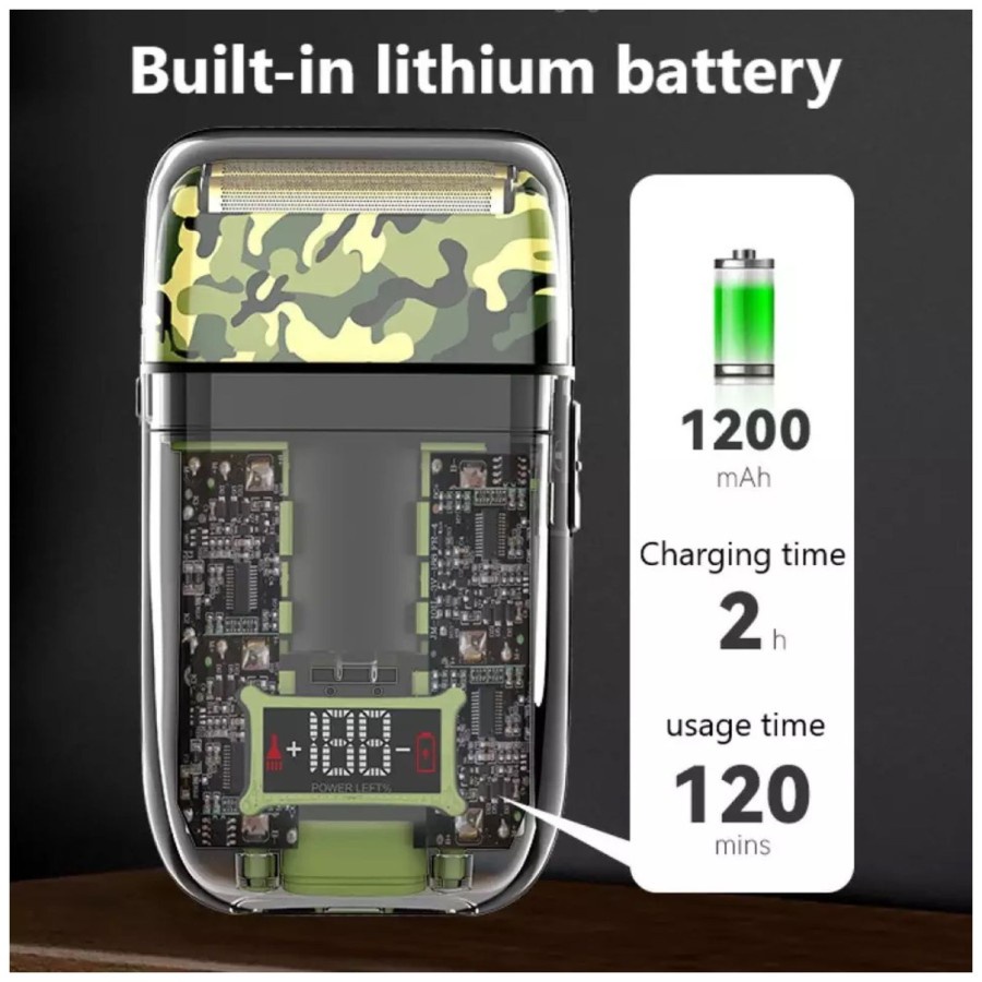 KEMEI TX7 ORIGINAL Alat Cukur Kumis Jenggot KM-TX7 ARMY SHAVER KMTX7