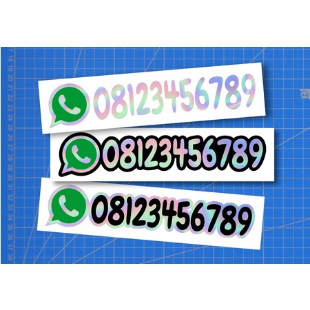 0317 Stiker Cutting Custom nomor Wa, Stiker Kustom WA