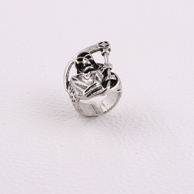 Cincin Antik Desain Tengkorak Sabit Untuk Pria Dan Wanita