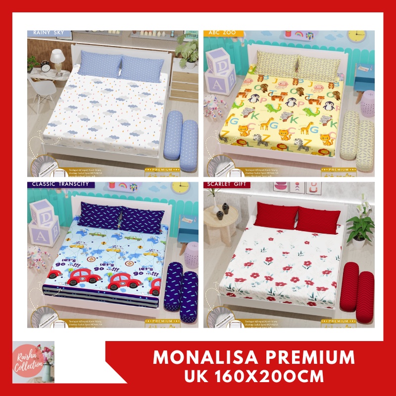 Rc MONALISA PREMIUM SPREI queen 160x200 harga terjangkau motif anak dan minimalis