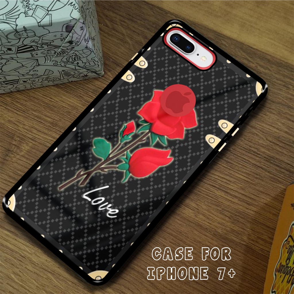 Case IPHONE 7 PLUS / 8 PLUS  - Casing IPHONE 7 PLUS / 8 PLUS [ BUNGA ] Silikon IPHONE 7 PLUS / 8 PLU