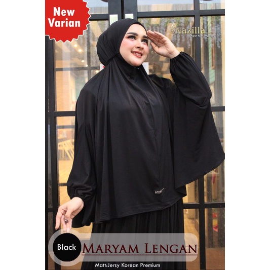 Bergo Maryam Lengan ori Nazilla - Hijab Lengan - Hijab Lengan Instan - Bergo Lengan