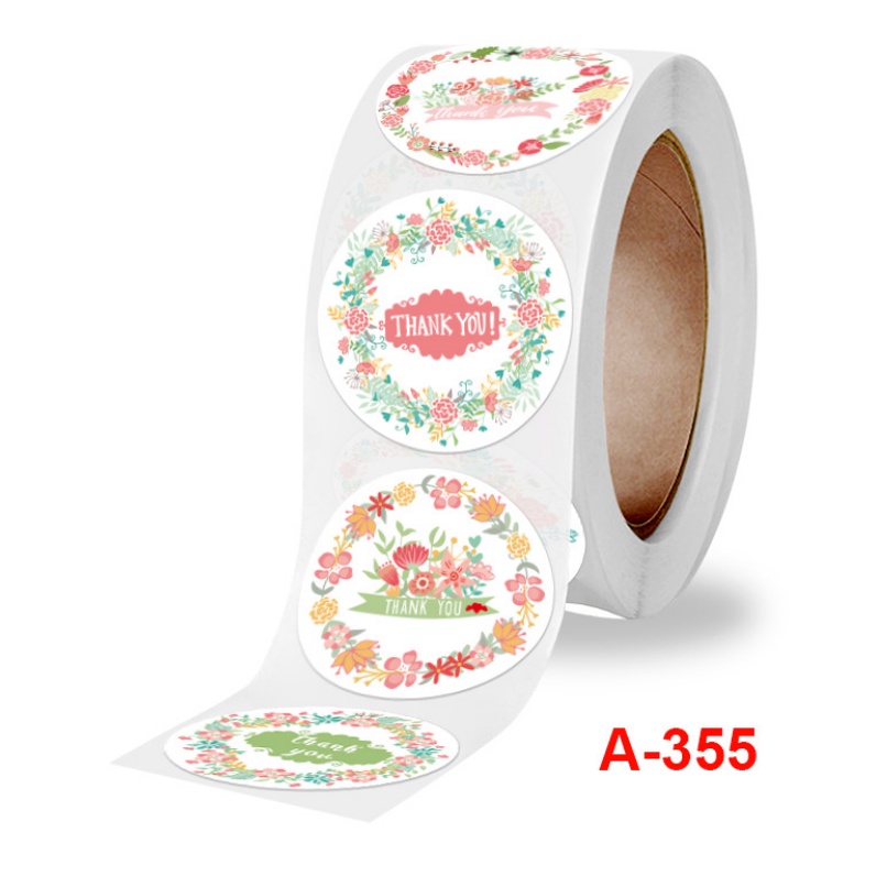 

Sticker Stiker Roll Label Cookie Hamper kue Cake Acessories Terima KasihThank You 67