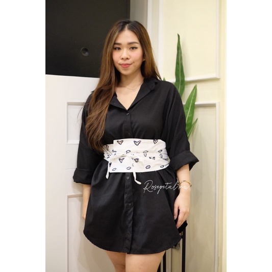 obi belt tenun white series / obi belt batik putih / ikat pinggang obi tenun putih