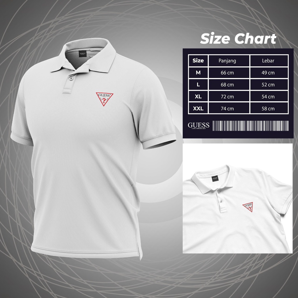 KAOS BAJU POLO PRIA WANITA KAOS KERAH GUESS COLLECTION / COD