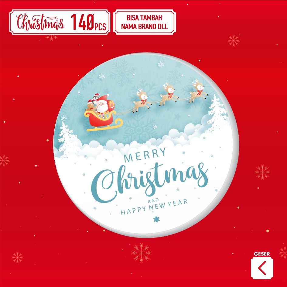 

stiker toples kue kering tema Natal / christmas (isi 140 stiker) design keren lucu2 part2