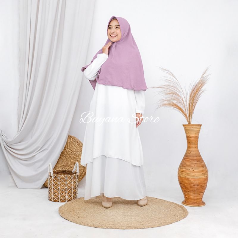 Hijab Bergo Crinkle Airflow Pet Jilbab Instan Crinkle L Khimar Pet Antem Crinkle