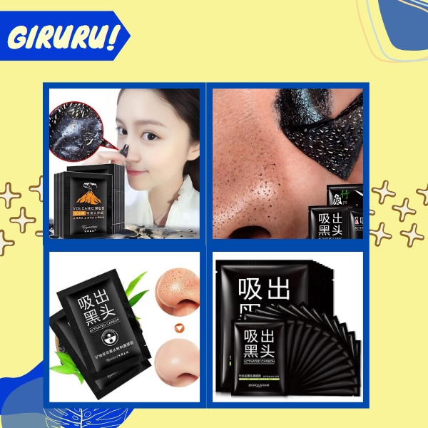 Masker Komedo Black Head / Masker Pengangkat Komedo / Activated Carbon Black Mask Charcoal Mini Pack / MIYUELENI ACTIVATED CARBON BLACKHEAD MASK BLACKHEAD REMOVER CHARCOAL MINI PACK MASKER KOMEDO DAN JERAWAT / NOSE PORE STRIP PEMBERSIH KOMEDO/ STRIPS BEST