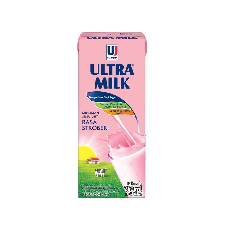 SUSU ULTRA MILK KOTAK UHT 125ML 1 DUS = 40PCS 200ML 250ML 1 DUS ISI 24PCS [SWEETSPACE]