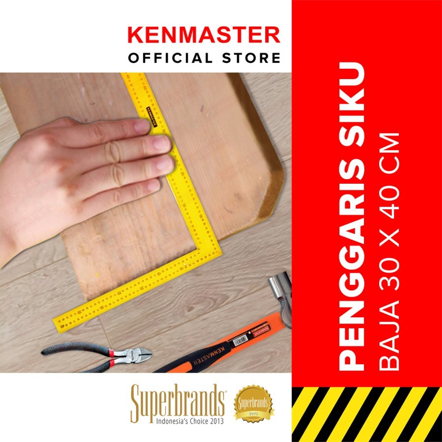 KENMASTER PENGGARIS 12 In Siku Baja 30 x 40 cm Tukang Carpenter Square