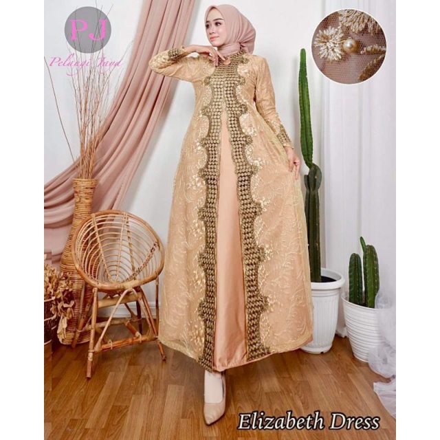 ELIZABETH DRESS/DRESS PESTA MEWAH/ORIGINAL PELANGI JAYA