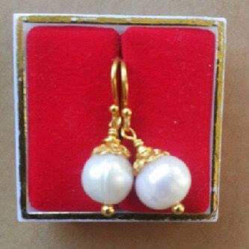 anting perak bali mutiara lapis emas
