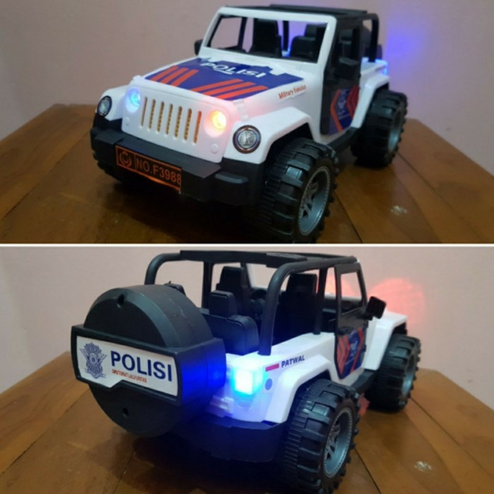 Mainan Mobil Jeep Polisi Lampu Suara