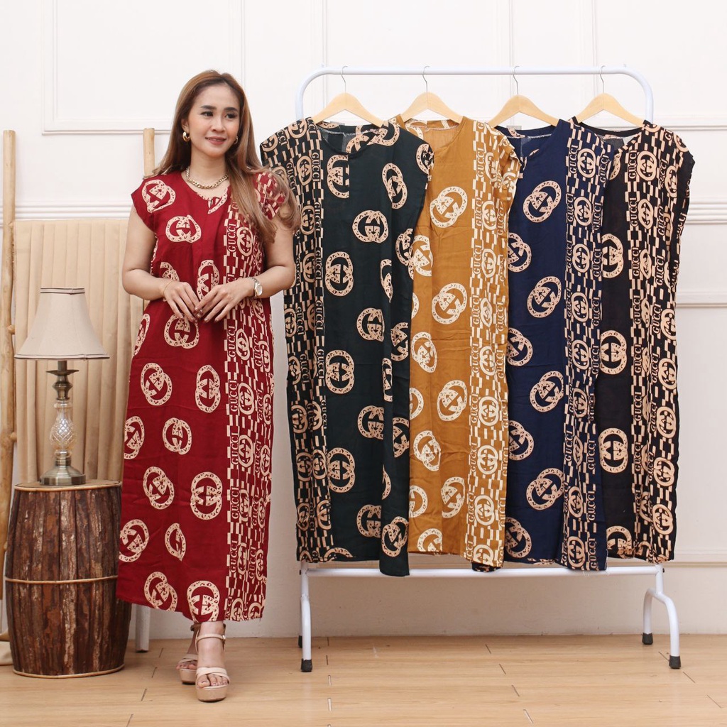 BEST SELLER HOME DRESS DASTER BRANDED BUSUI VIRAL Rayon Bahan Halus Adem Semata Kaki Non Ruffle kekinian busui daster ibu bumil baju daster batik wanita daster bali rayon premium lengan pendek murah Populer