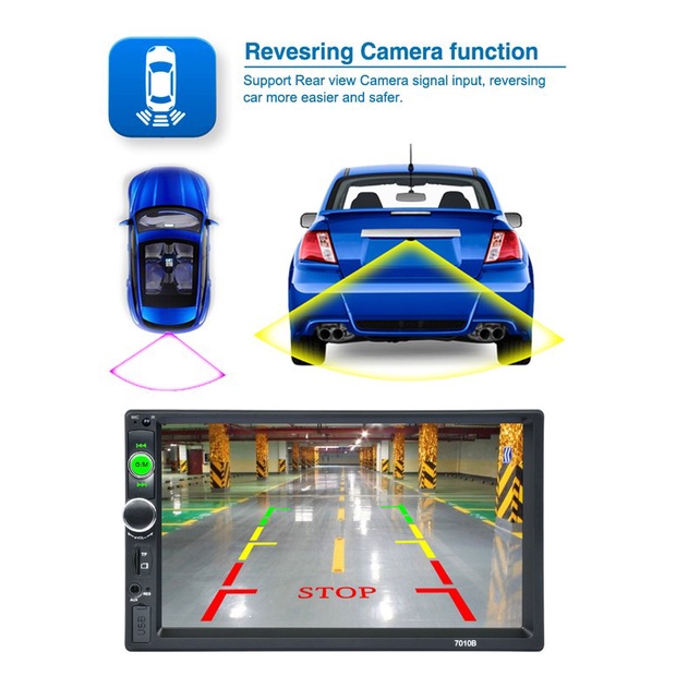 7018B 7010B Head Unit Android Double Din 7 Inch Bluetooth Audio Car MP3 MP5 Player In Touch Screen Radio Dan Kamera Mundur Mobil