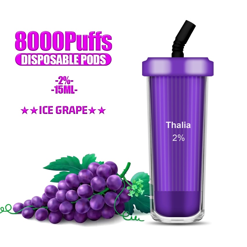 Thalia Milk-Cup-Vape Vapoor pod/Vape sekali pakai(disposable) Berbagai rasa 8000 PUFF Disposable Pods Vape Chargeble