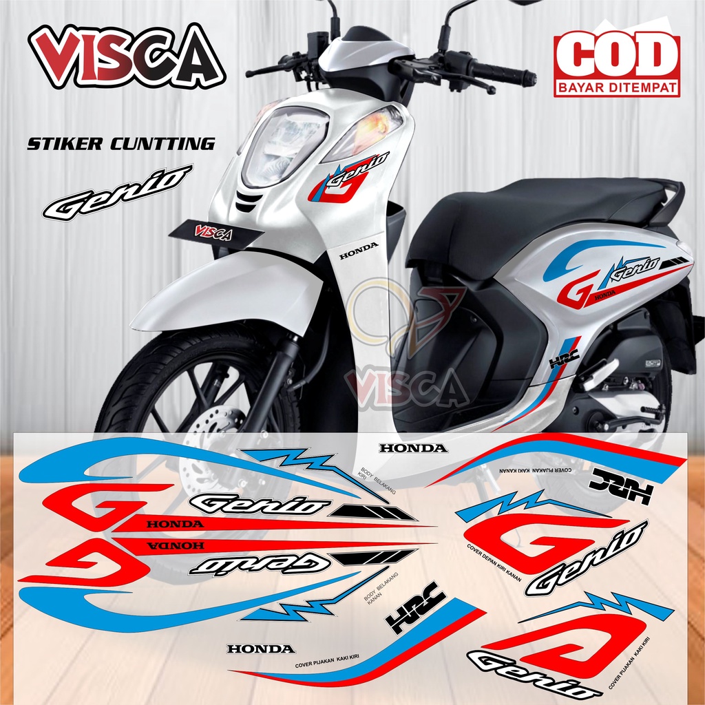 Cutting Sticker Stiker Motor Keren - Stiker Motor Genio - Setiker Yang Lagi Viral Motor - Striping G