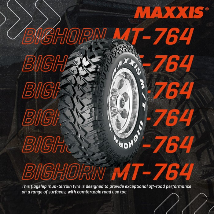 Maxxis MT764 Bighorn MT Size 265/65 R17 - Ban Mobil Fortuner Pajero
