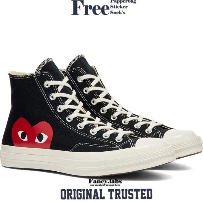 Converse 70s CTAS HI x CDG PLAY Black White 100% Original