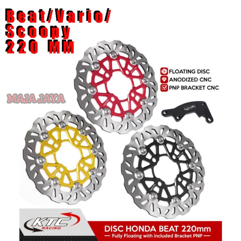 Disc ktc Beat model Psm Piringan cakram ktc Beat Scoopy Vario ukuran 220mm Original ktc Racing