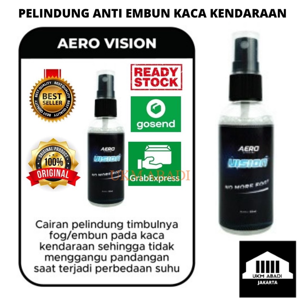 Aero Vision Anti Fog Embun Kaca Hydrophobic Nano Coating Kaca Jernih