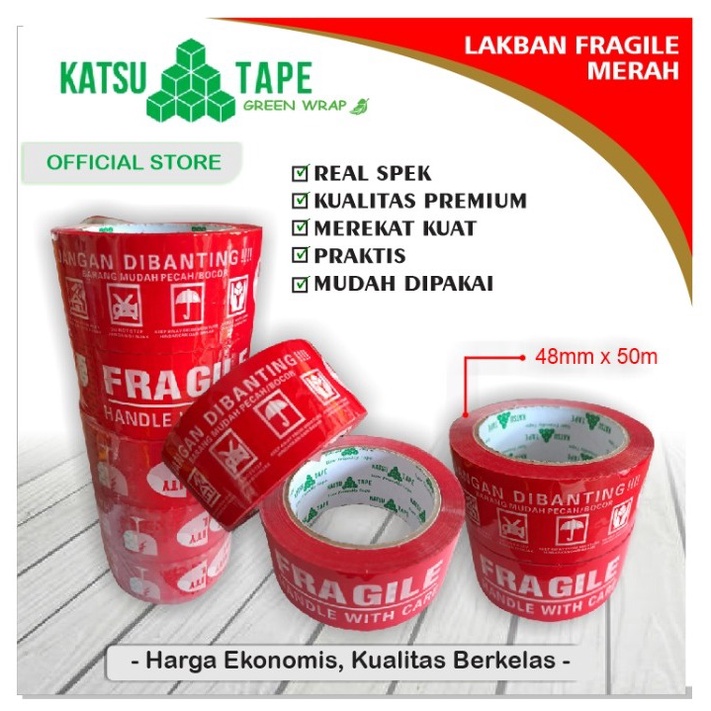 

LAKBAN FRAGILE 48mm*100yard KATSUTYPE
