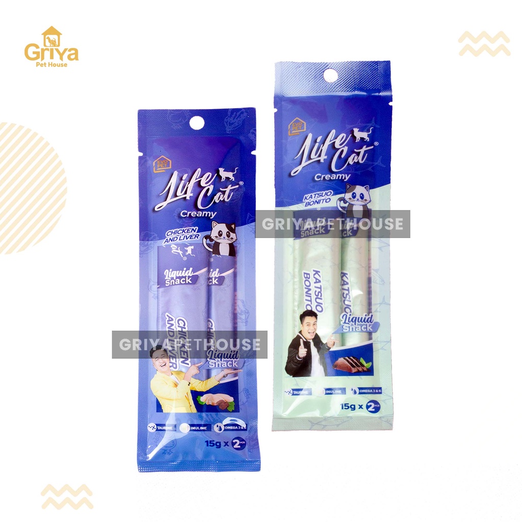 Life Cat Creamy Life Creamy Treats Ecer Snack Kucing Makanan Kucing Camilan Kucing