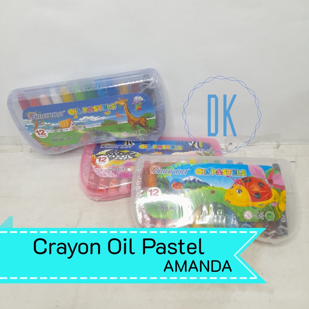 

Crayon Oil Pastel Amanda Set 12 Warna