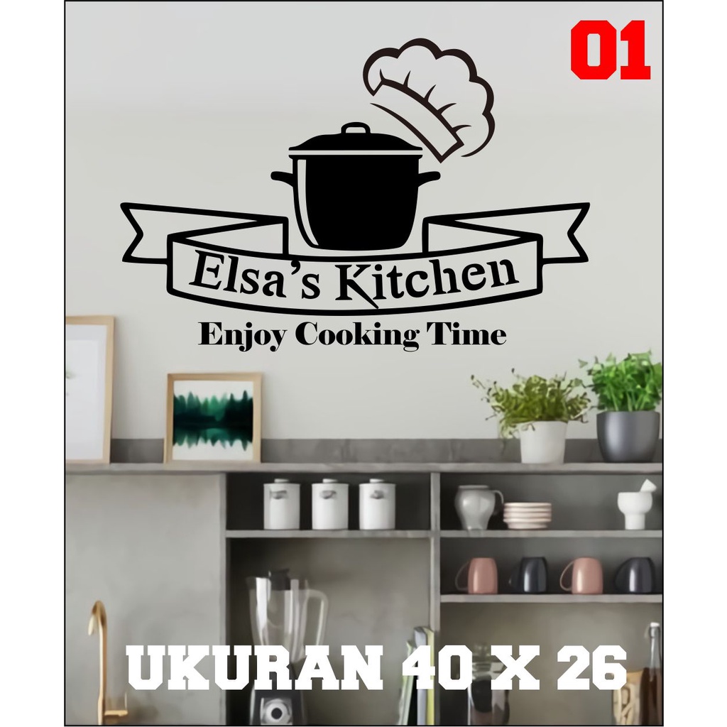 Stiker Sticker Dinding Kitchen/Dapur Custom Cutting Stiker Vinyl Kaca Tembok Keramik