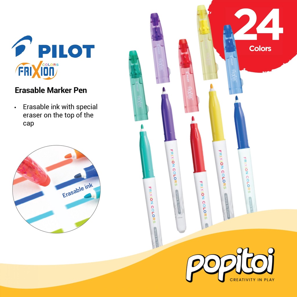 

Pilot Frixion Colors Erasable Single Marker Pen Spidol Highlighter Bisa Hapus