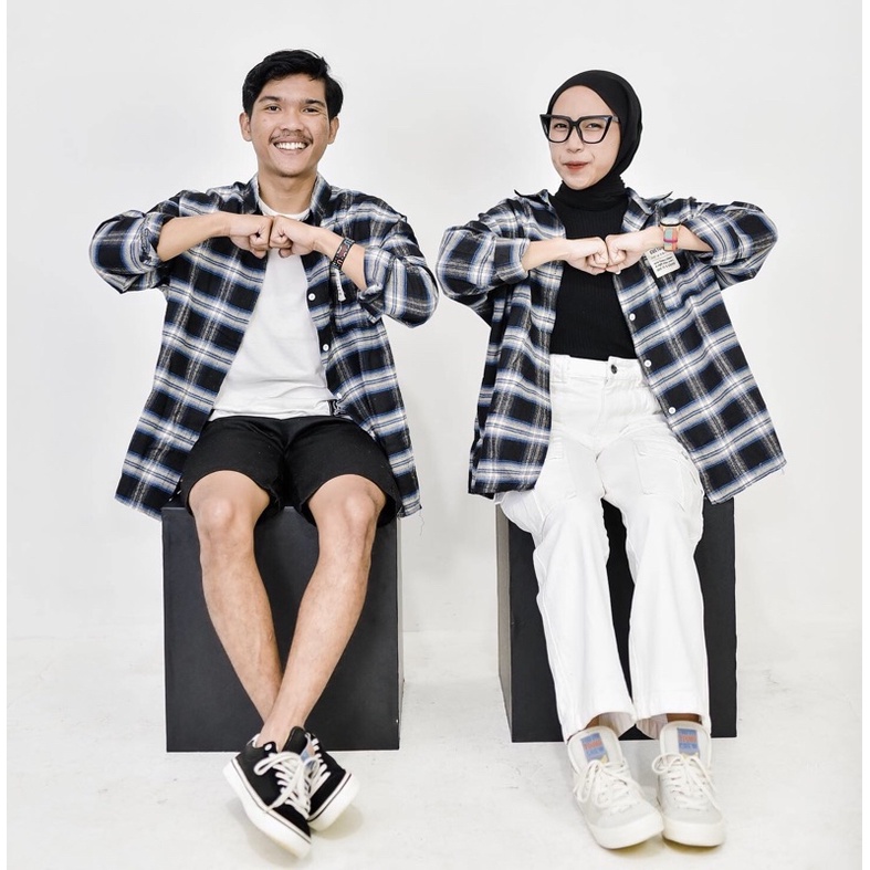 JENO KEMEJA FLANEL COUPLE SET KOREAN STYLE BY PRICETAG