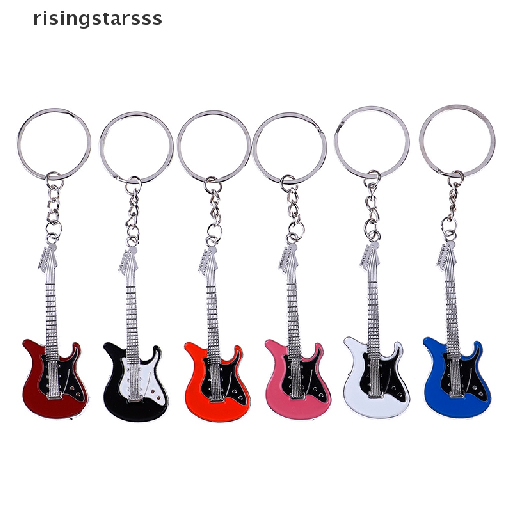 Rsid Span-new Kreatif Logam Gitar Elektrik mini Gantungan Kunci key chain Gantungan Kunci Hadiah Jelly