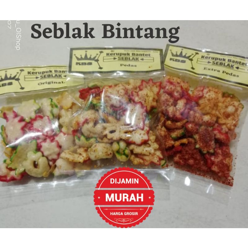 KERUPUK BANTET SEBLAK - Krupuk BINTANG UDANG KRITING MAKARONI