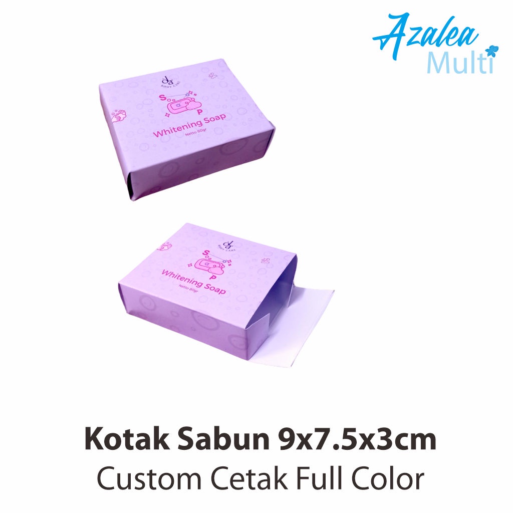 

Kotak Custom 9x7.5x3cm Full Color / Kotak Sabun / Kotak Souvenir / Kotak Produk / Kemasan Souvenir
