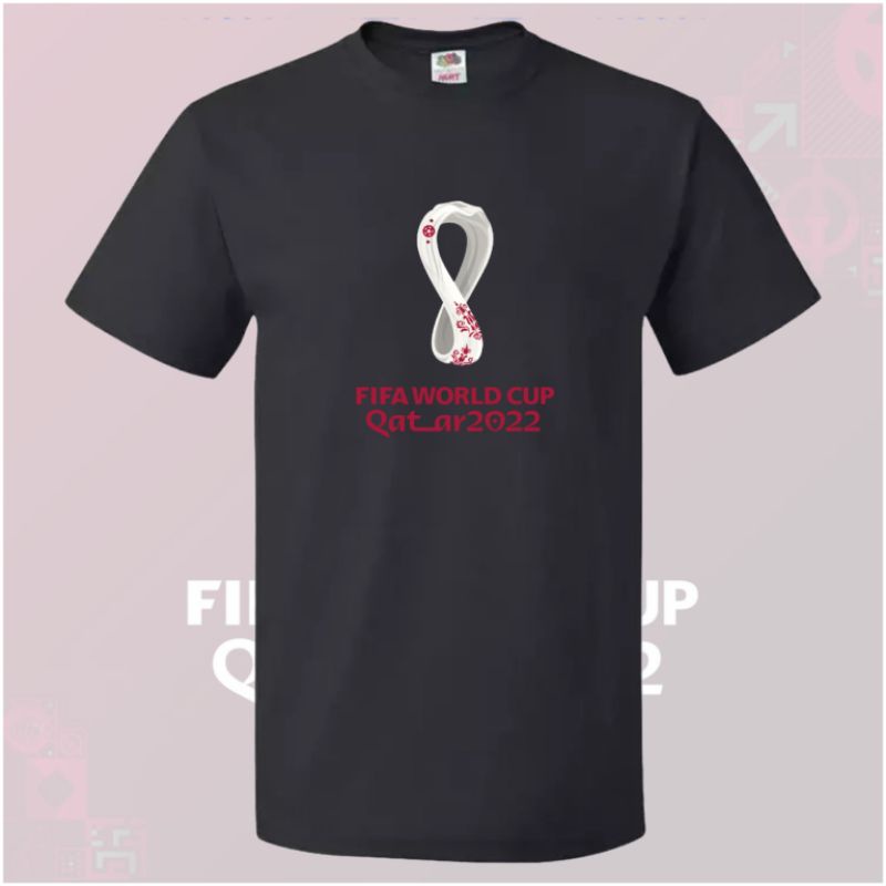 Baju Kaos Piala Dunia World Cup 2022 Qatar Logo