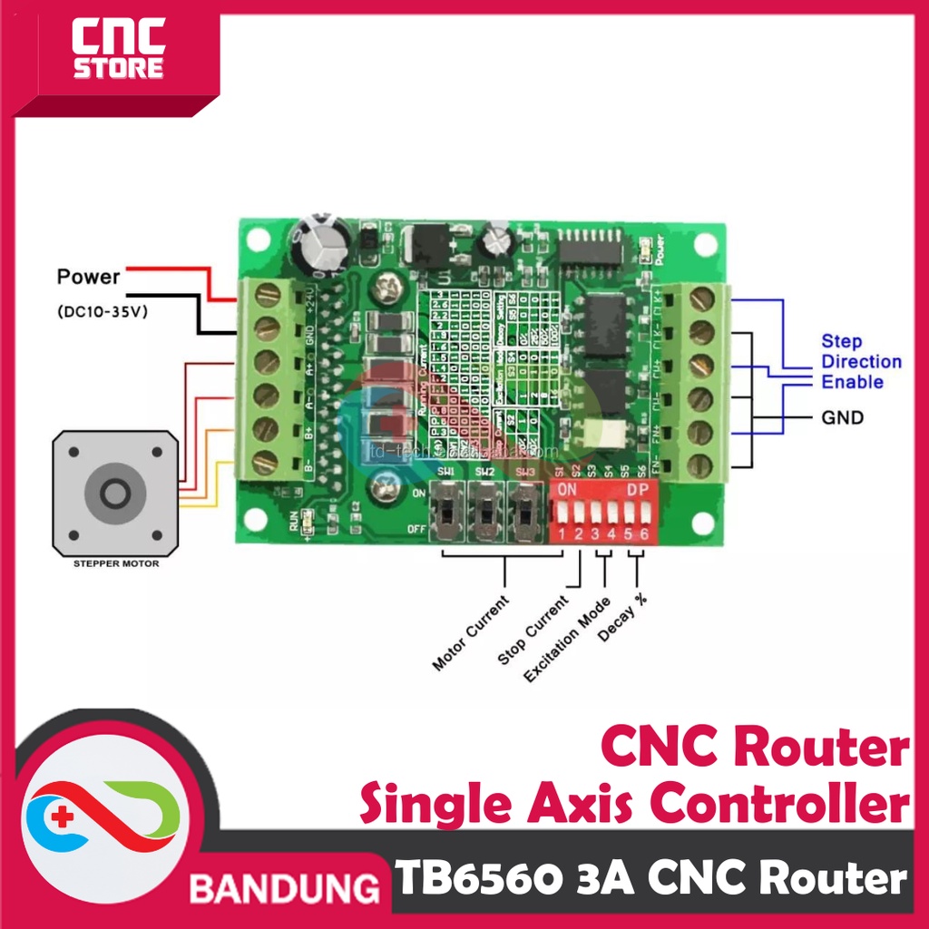 TB6560 3A CNC ROUTER SINGLE AXIS CONTROLLER STEPPER MOTOR DRIVER AG05