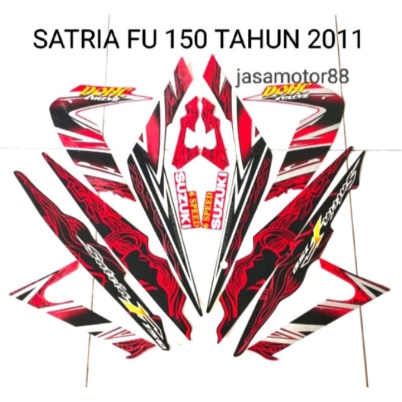 LIS BODY STIKER SATRIA FU 150 TAHUN 2011