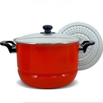 Maspion Stock Pot Ceria Steamer 26 cm + Tutup Kaca