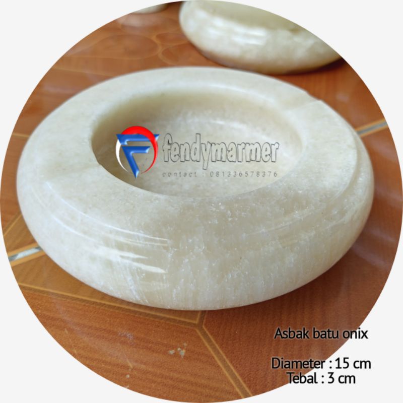 Asbak rokok batu alam onix asli batu alam D.15