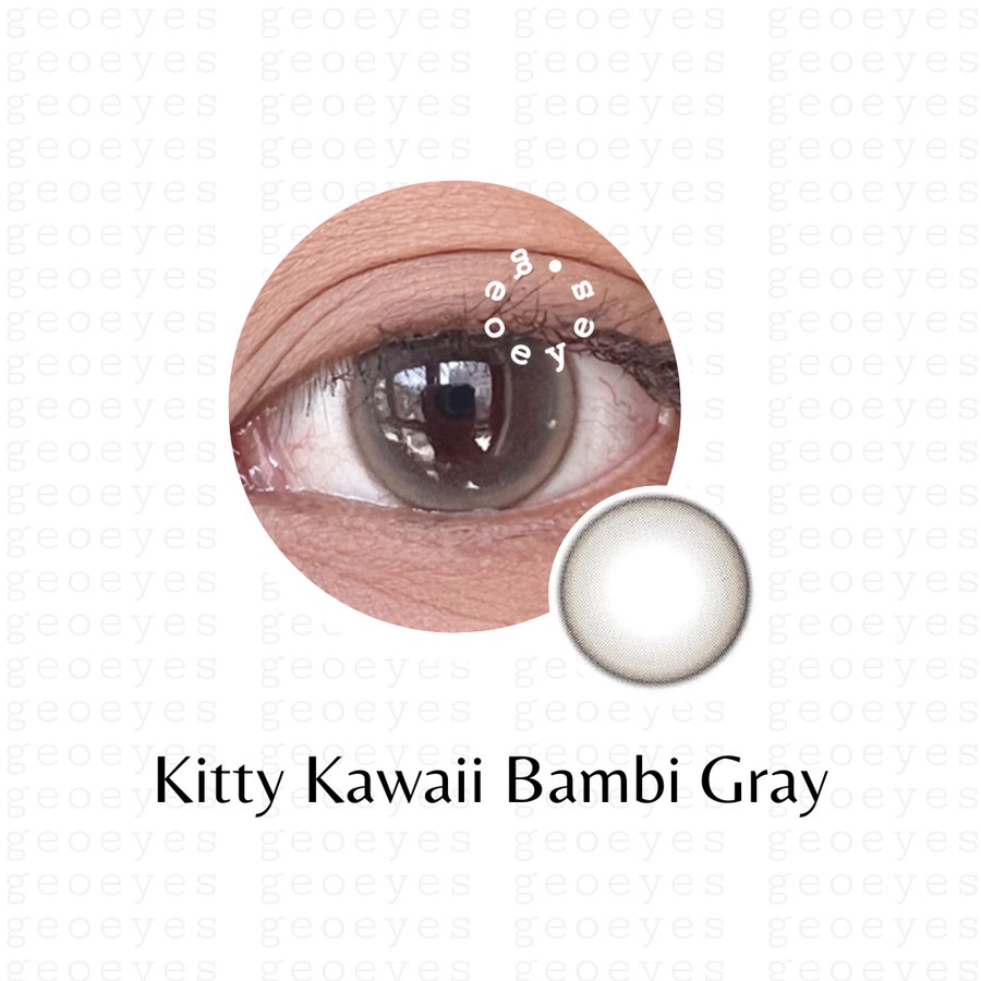 Softlens Kitty Kawaii Bambi - Soflens Warna Gray Brown dan Hazel bisa Minus