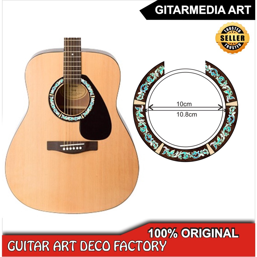 Stiker keren rosset lubang untuk gitar jumbo universal custom murah