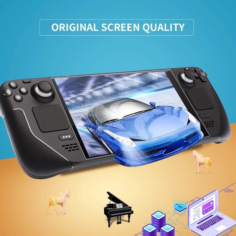 Pelindung Layar Tempered Glass 9H Anti Gores Untuk Steam Deck Game Console