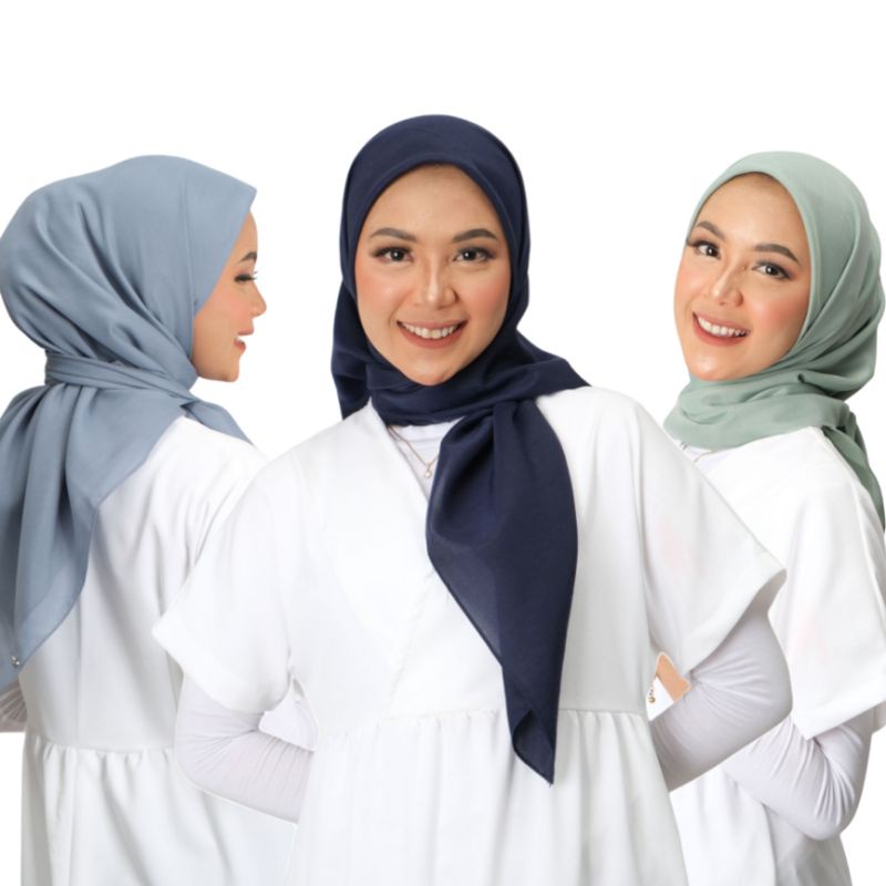Razwa Aline - Hijab Segiempat Paris Premium Anti Letoy Bahan Catton - All Variant Collor
