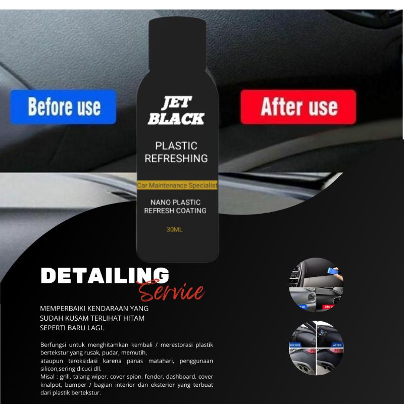 JET BLACK|| Penghitam Motor / Mobil || Penghitam Body Permanenent 30ml