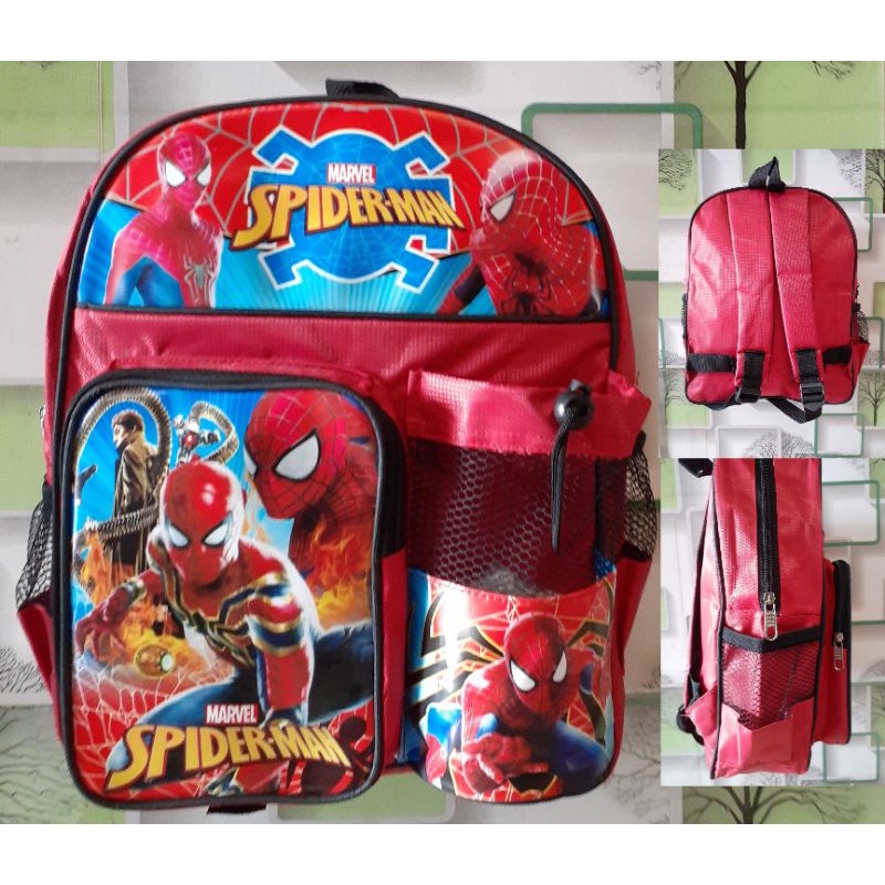 Tas Ransel Tk Paud Laki Laki Spiderman Transformers Tobot Captain Amerika Mega Tron / Tas Karakter Anak