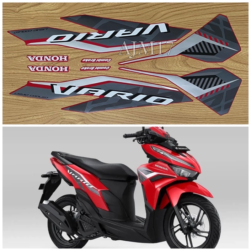 STIKER STRIPING MOTOR VARIO 125 TAHUN 2023 MERAH