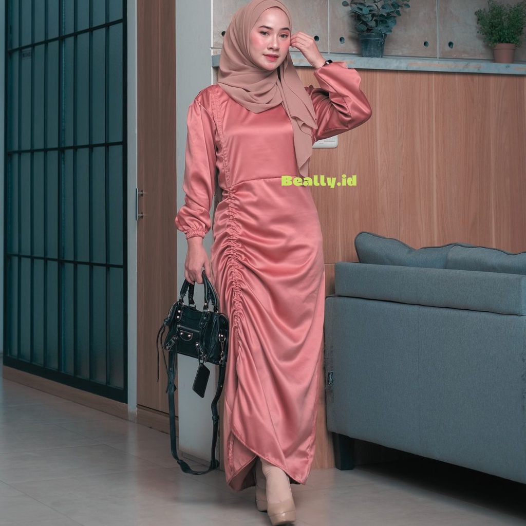 CARLA DRESS SILK SERUT KONDANGAN | GAMIS SATIN DARLA DRESS SERUT | GAUN BRIDESMAID | ANDINI DRESS BRIDESMAID